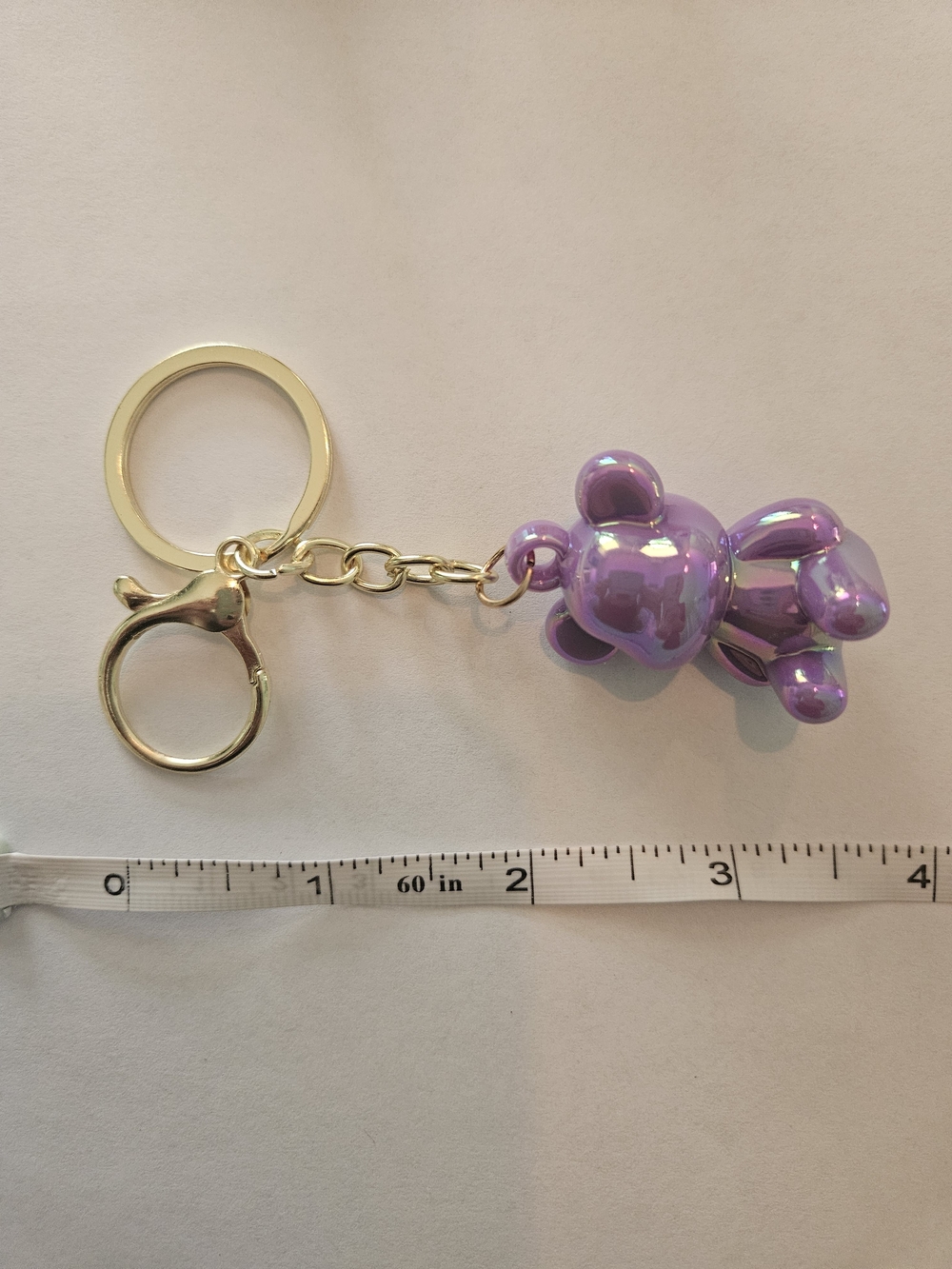 NWT Iridescent Purple Bear Keychain - Picture 6 of 6